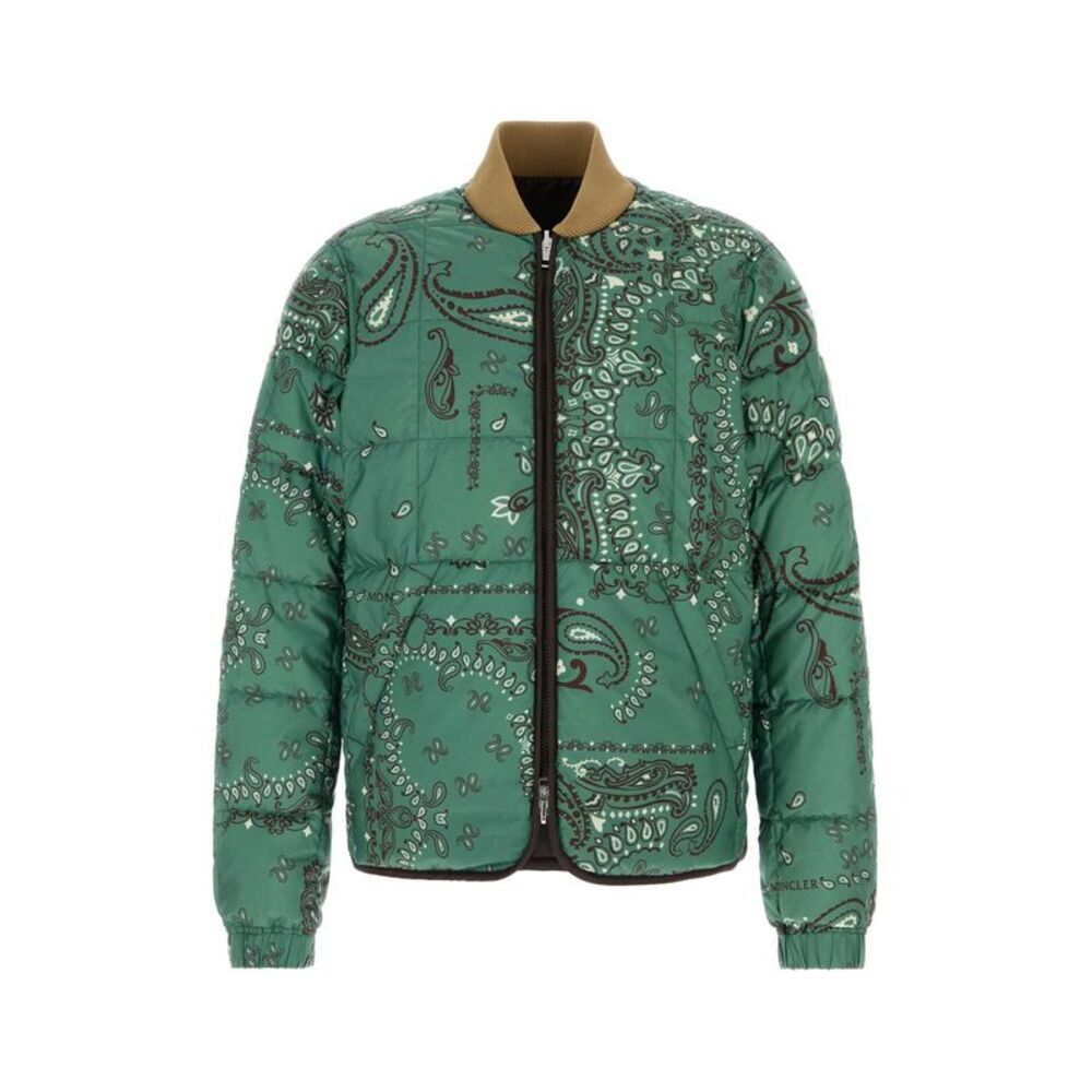 Moncler Men Printed Polyester Reversible Chalvron Down Jacket